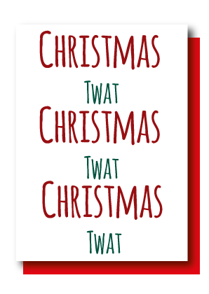Pack Of 5 Cards, Christmas Twat