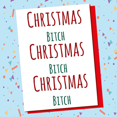 Pack Of 5 Cards, Christmas Bitch