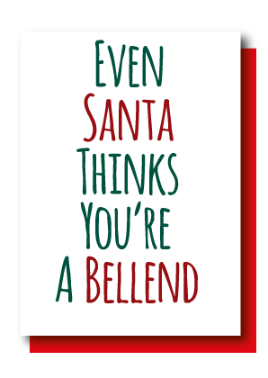 Pack Of 5 Cards, Santa Bellend